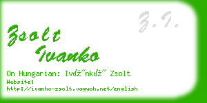 zsolt ivanko business card